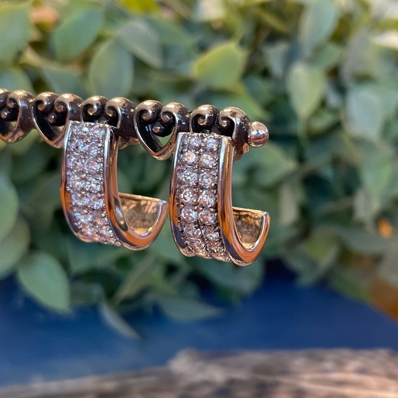 Silpada Cubic Zirconia Sterling Silver Earrings P1395 - Picture 5 of 17